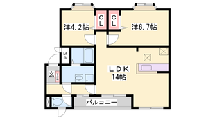 明石駅 バス18分  二ツ屋北下車：停歩2分 2階の物件間取画像